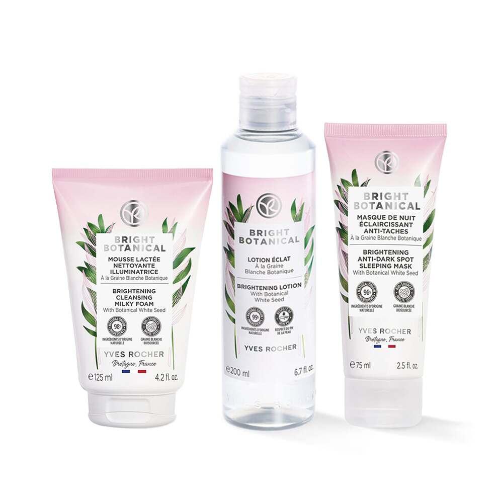 Bright Botanical 3-piece skincare set: pink cleanser, lotion, anti-spot mask Yves Rocher on Tampa Home & Garden Store