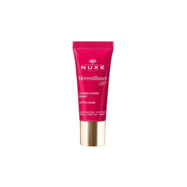 Nuxe Merveillance Lift Eye Cream pink tube with gold cap vegan anti-aging eye care Beauty Care Bag on Tampa Home & Garden Store