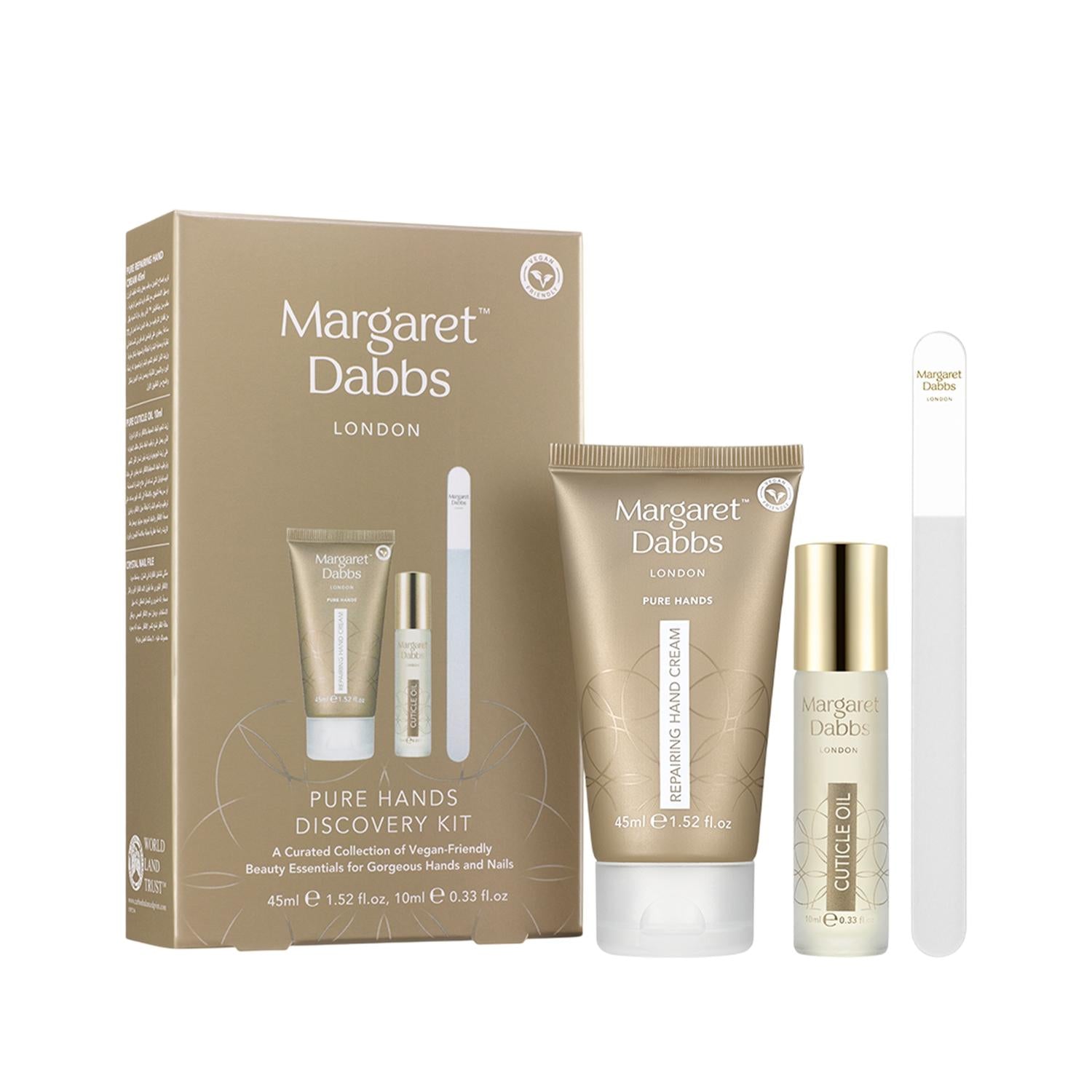 Margaret Dabbs London Pure Hands Discovery Kit with hand cream and cuticle oil on Tampa Home & Garden Store