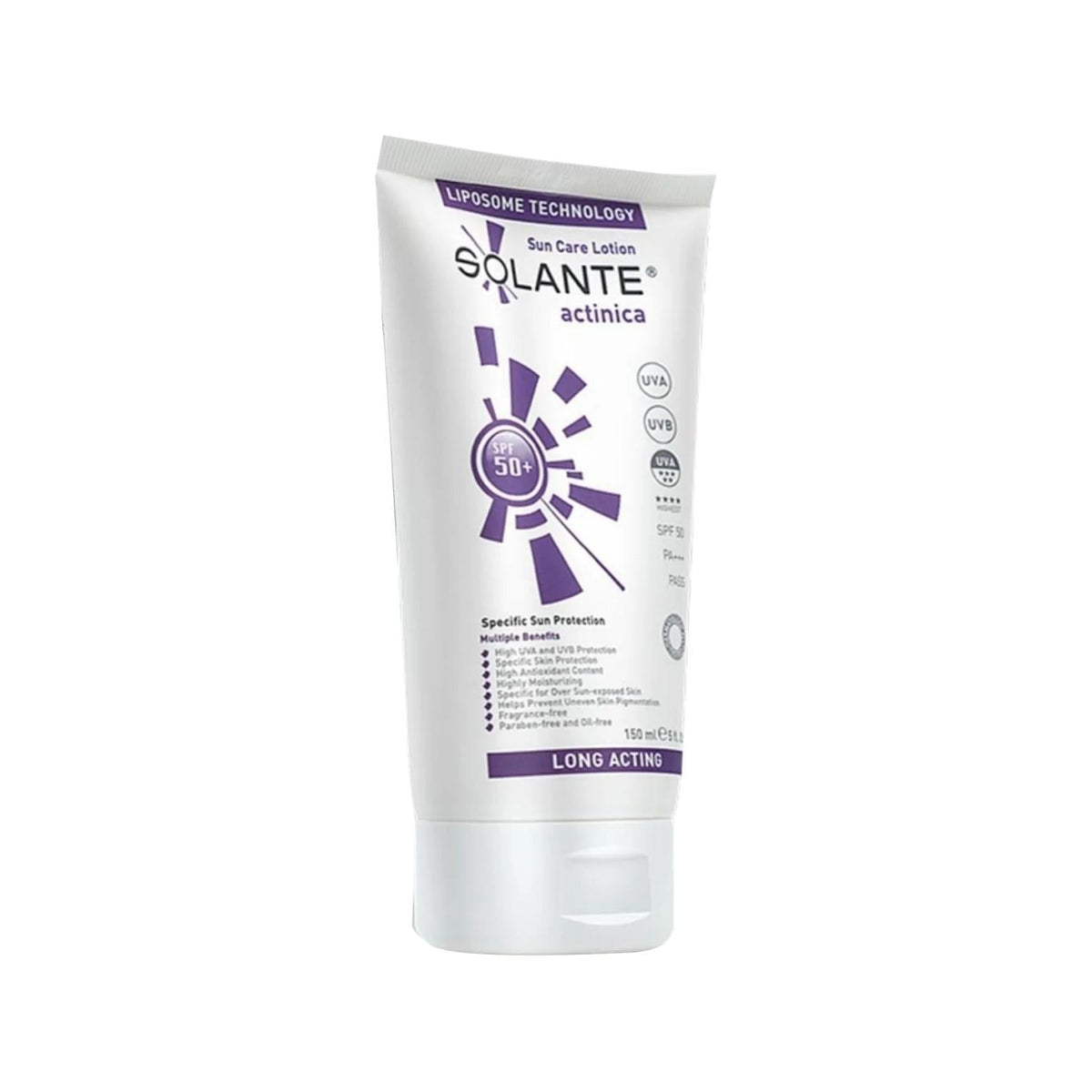 Solante actinica sunscreen lotion with purple sunburst SPF 50+ 150 ml Beauty Care Bag on Tampa Home & Garden Store