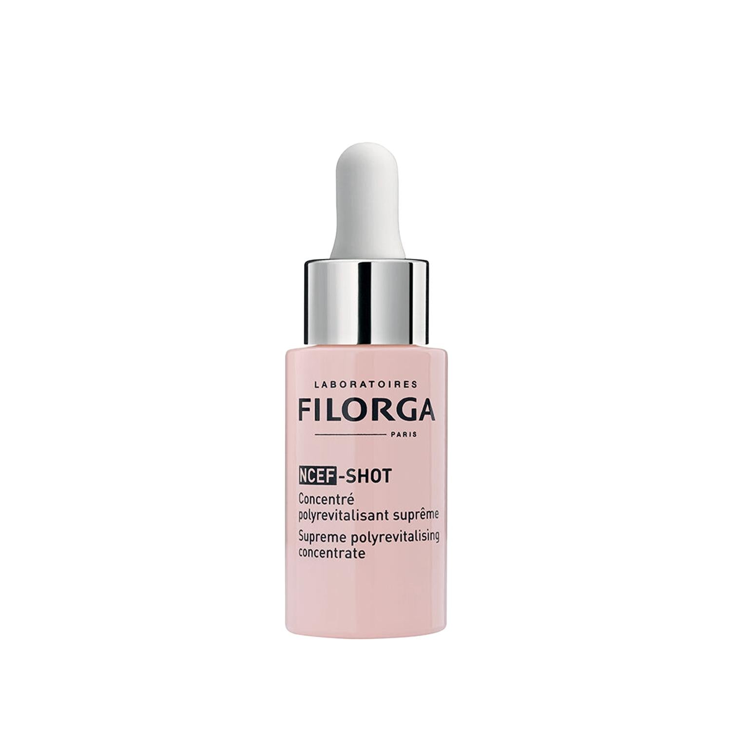 Face serum Filorga NCEF-SHOT pink bottle with white dropper cap, 15ml by Beauty Care Bag on Tampa Home & Garden Store