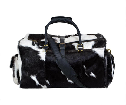 Cowhide Hair on Leather Travel Bag - Tampa Home & Garden Store