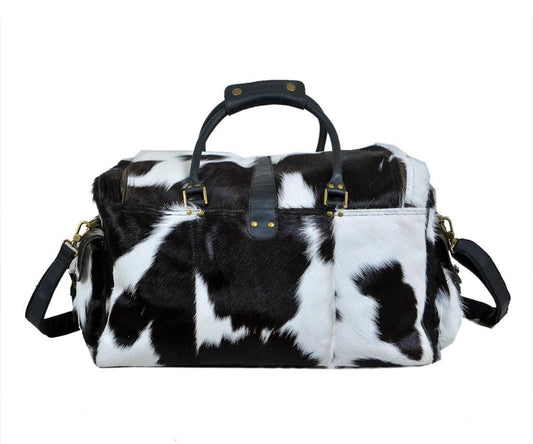 Cowhide Hair on Leather Travel Bag - Tampa Home & Garden Store