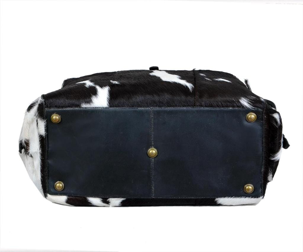 Cowhide Hair on Leather Travel Bag - Tampa Home & Garden Store