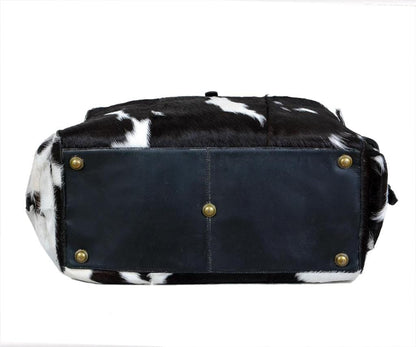 Cowhide Hair on Leather Travel Bag - Tampa Home & Garden Store