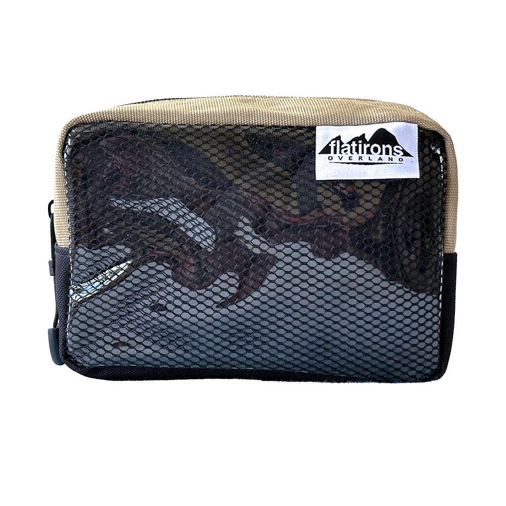 RiPouch Velcro Bag Half 4x6 by Flatirons Overland with mesh front panel for tool storage on Tampa Home & Garden Store