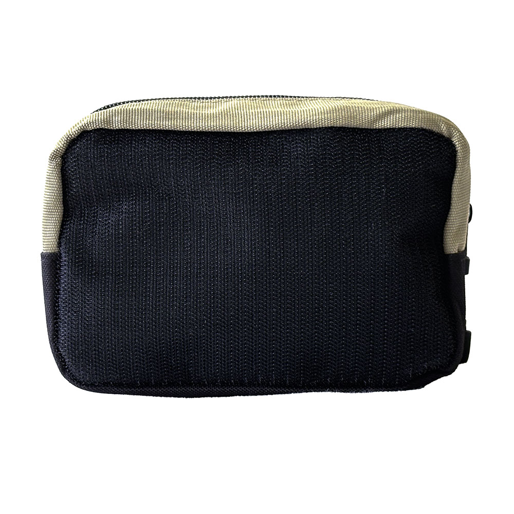 RiPouch Velcro Bag Half 4x6 navy fabric with tan zipper trim by Flatirons Overland on Tampa Home & Garden Store