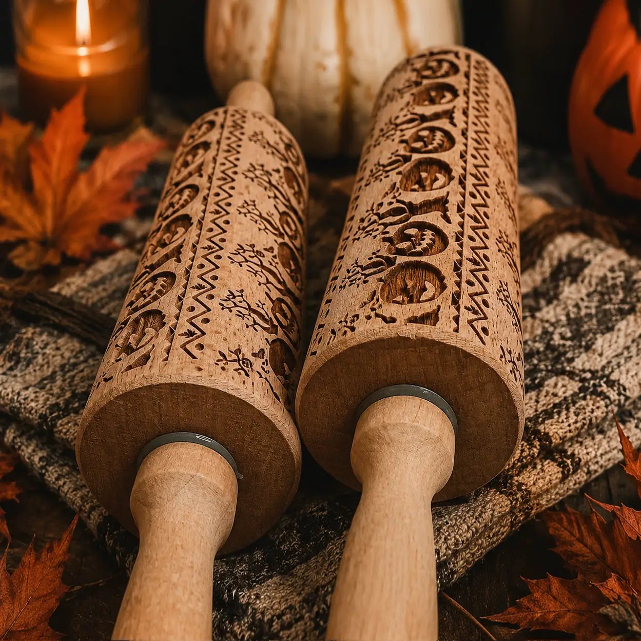 Halloween Pumpkin Party Embossed Rolling Pin