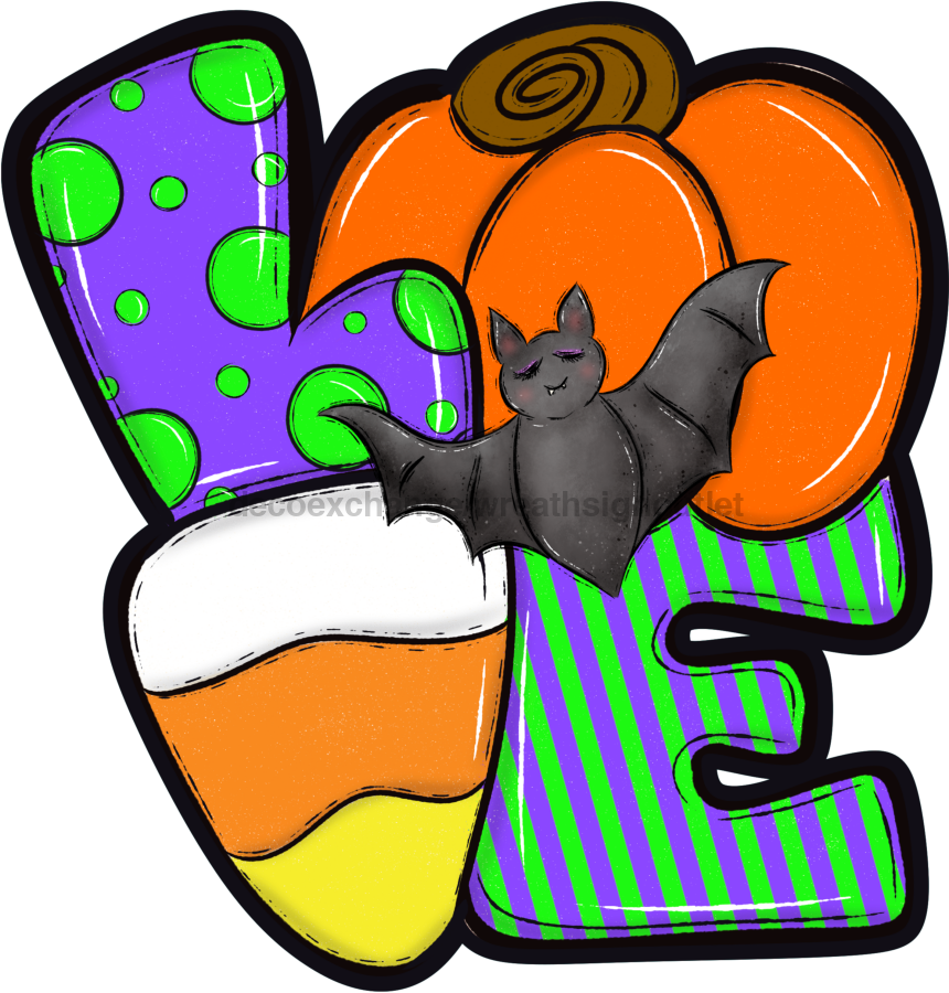 Halloween Sign, Love Halloween wood sign, DECOE-W-90083, 22" Door Hanger