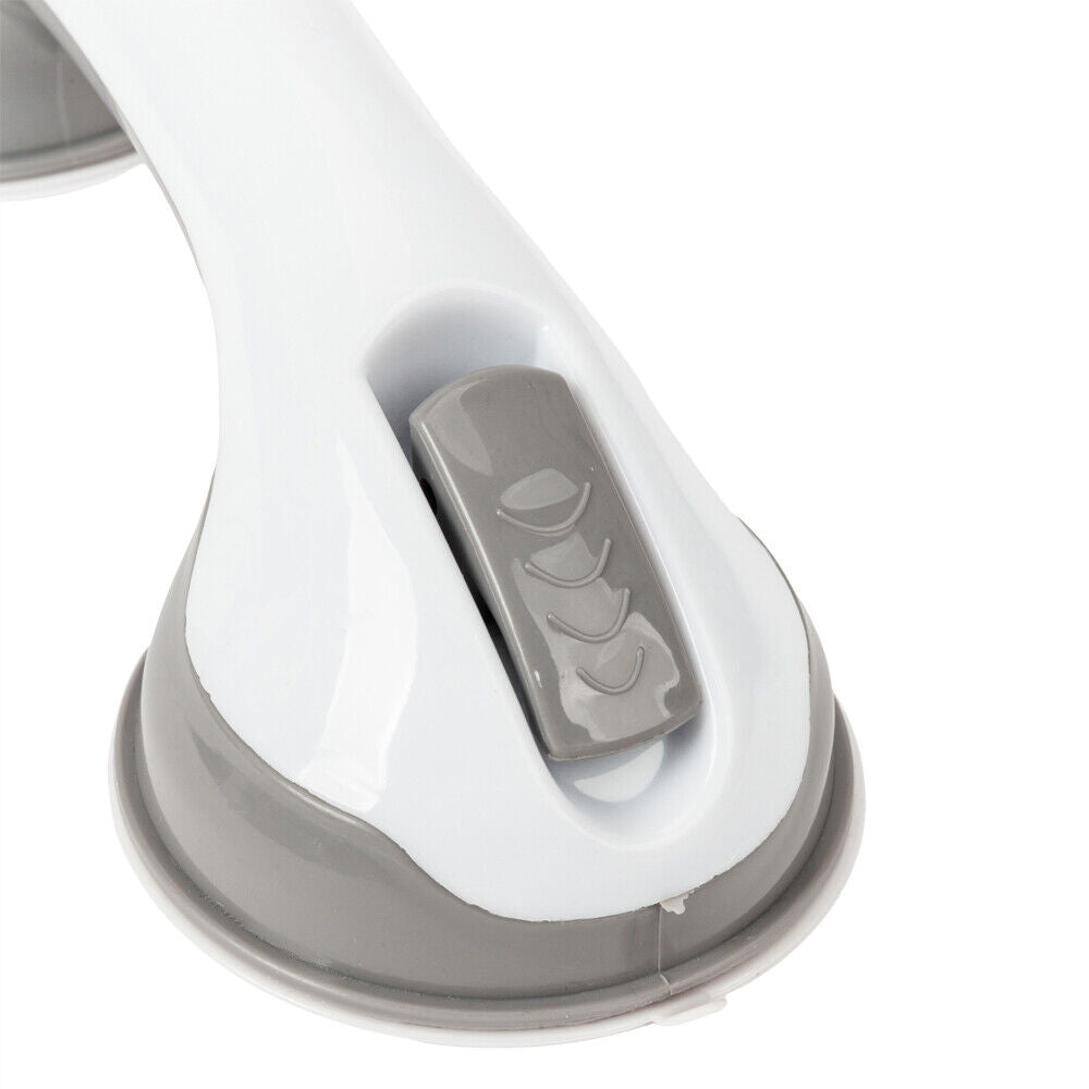 Suction Cup Bathroom Grab Bar Moktan Sabai with gray grip lever and suction base on Tampa Home & Garden Store