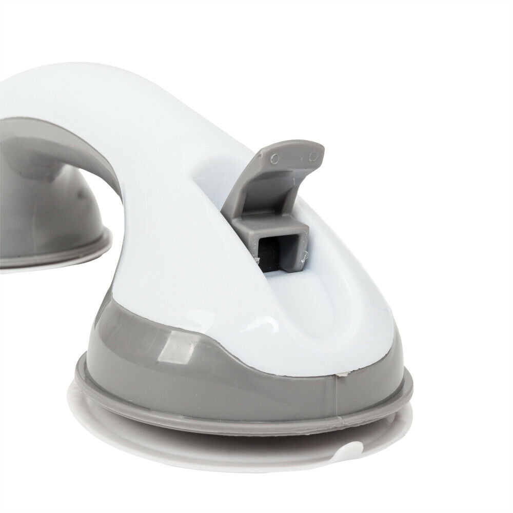 Suction Cup Bathroom Grab Bar Moktan Sabai in white and gray, safety grab bar on Tampa Home & Garden Store