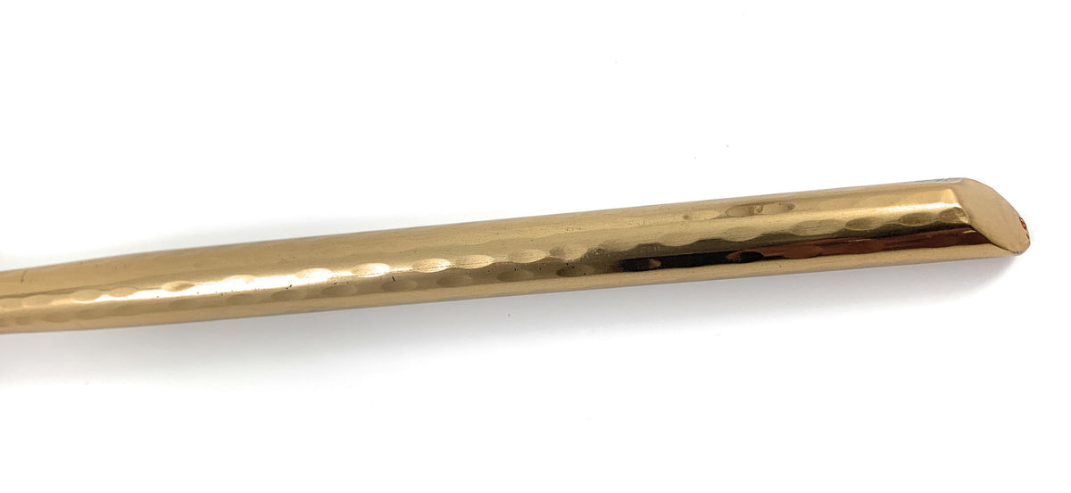 Dinner forks gold stainless steel flatware with hammered finish on Tampa Home & Garden Store