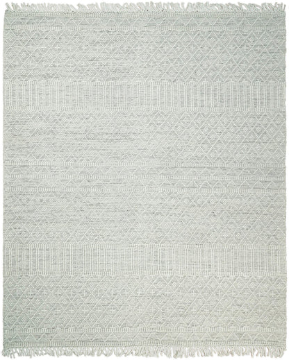 Tapis Dhurrie tissé à plat en laine blanche épaisse et douce, idéal pour le salon et la chambre d'enfant | CAL1