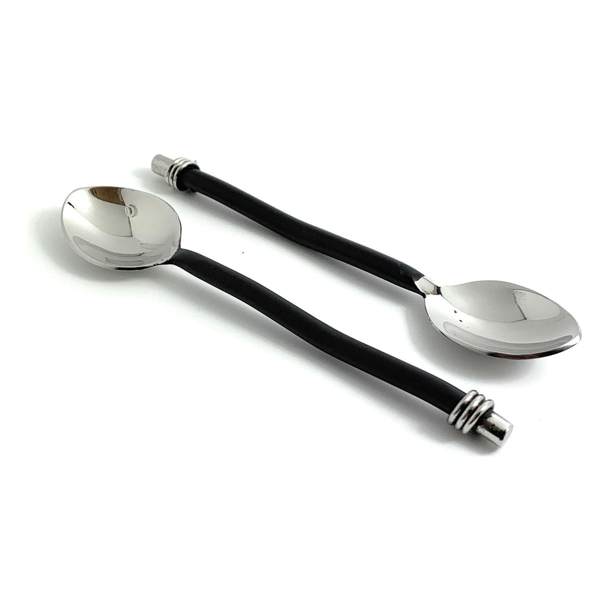 Vibhsa black-handled silver teaspoons set of 6 for dining decor on Tampa Home & Garden Store