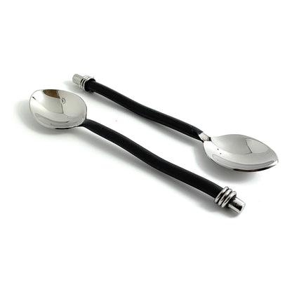 Vibhsa black-handled silver teaspoons set of 6 for dining decor on Tampa Home & Garden Store