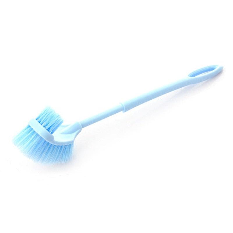 Handheld toilet cleaning brush blue plastic handle with dense bristles Stevvex on Tampa Home & Garden Store