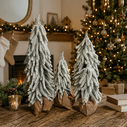 Sapins de Noël enneigés NOUVEAU