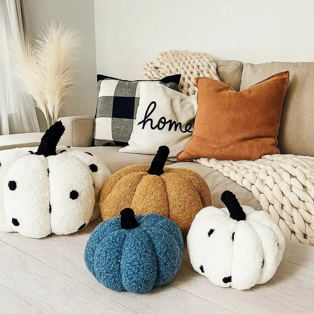Blair Pumpkin II Plush Pillow for Cozy Decor