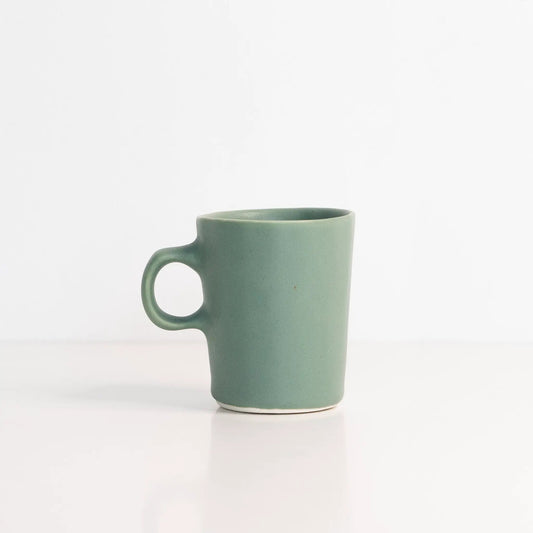 Handmade porcelain doubleshot espresso cup in sage green by Ember Collective on Tampa Home & Garden Store