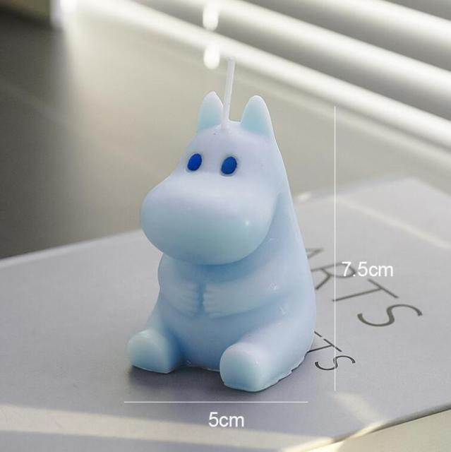Stevvex blue teddy bear scented candle, bear-shaped birthday candle, 7.5cm tall, 5cm base on Tampa Home & Garden Store