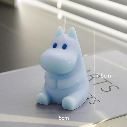 Stevvex blue teddy bear scented candle, bear-shaped birthday candle, 7.5cm tall, 5cm base on Tampa Home & Garden Store