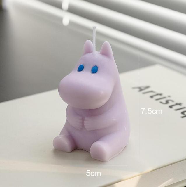 Stevvex bear-shaped lavender scented candle, 5x7.5 cm, baby shower cake topper on Tampa Home & Garden Store