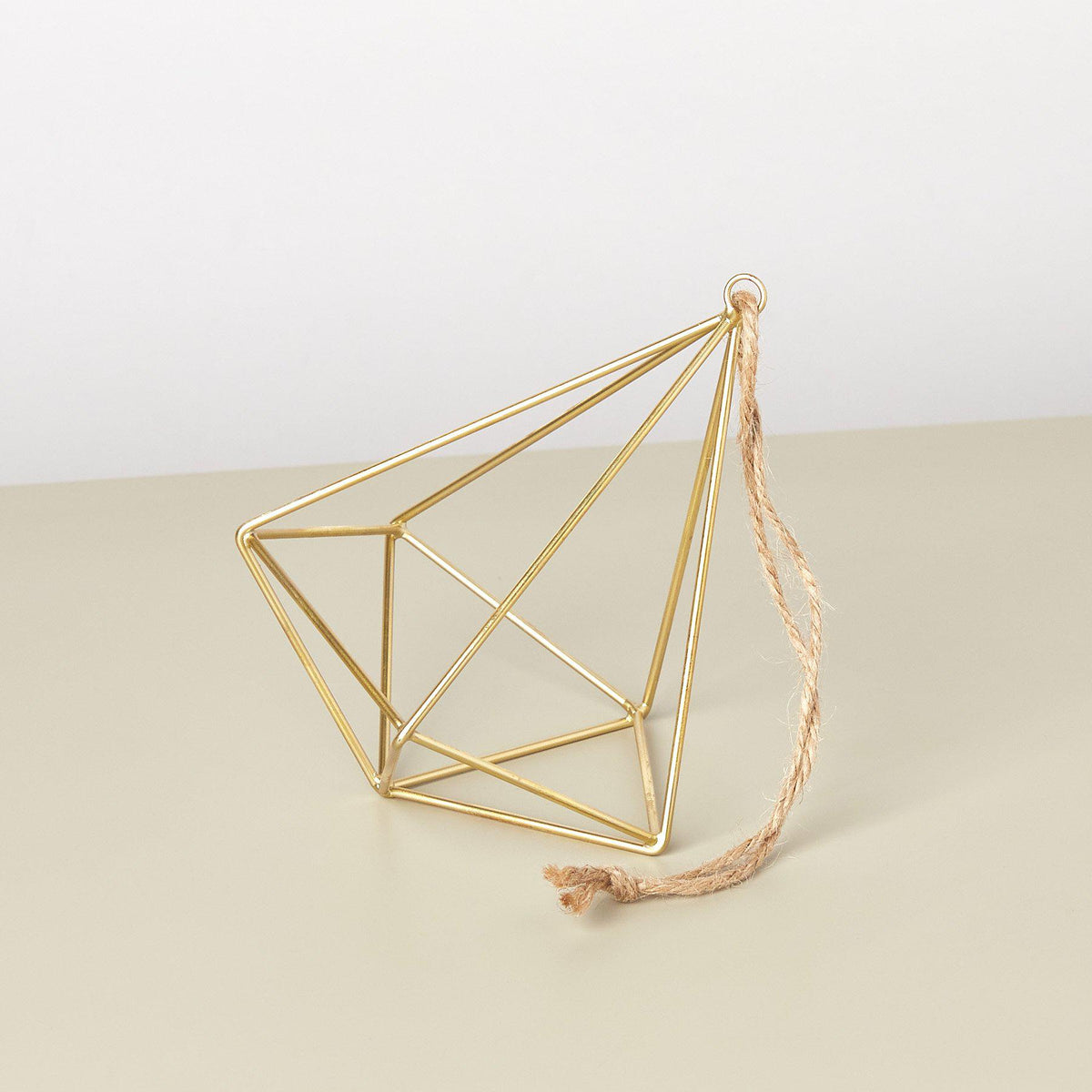 Air plant display hanger brass geometric frame with rope by House Plant Shop on Tampa Home & Garden Store