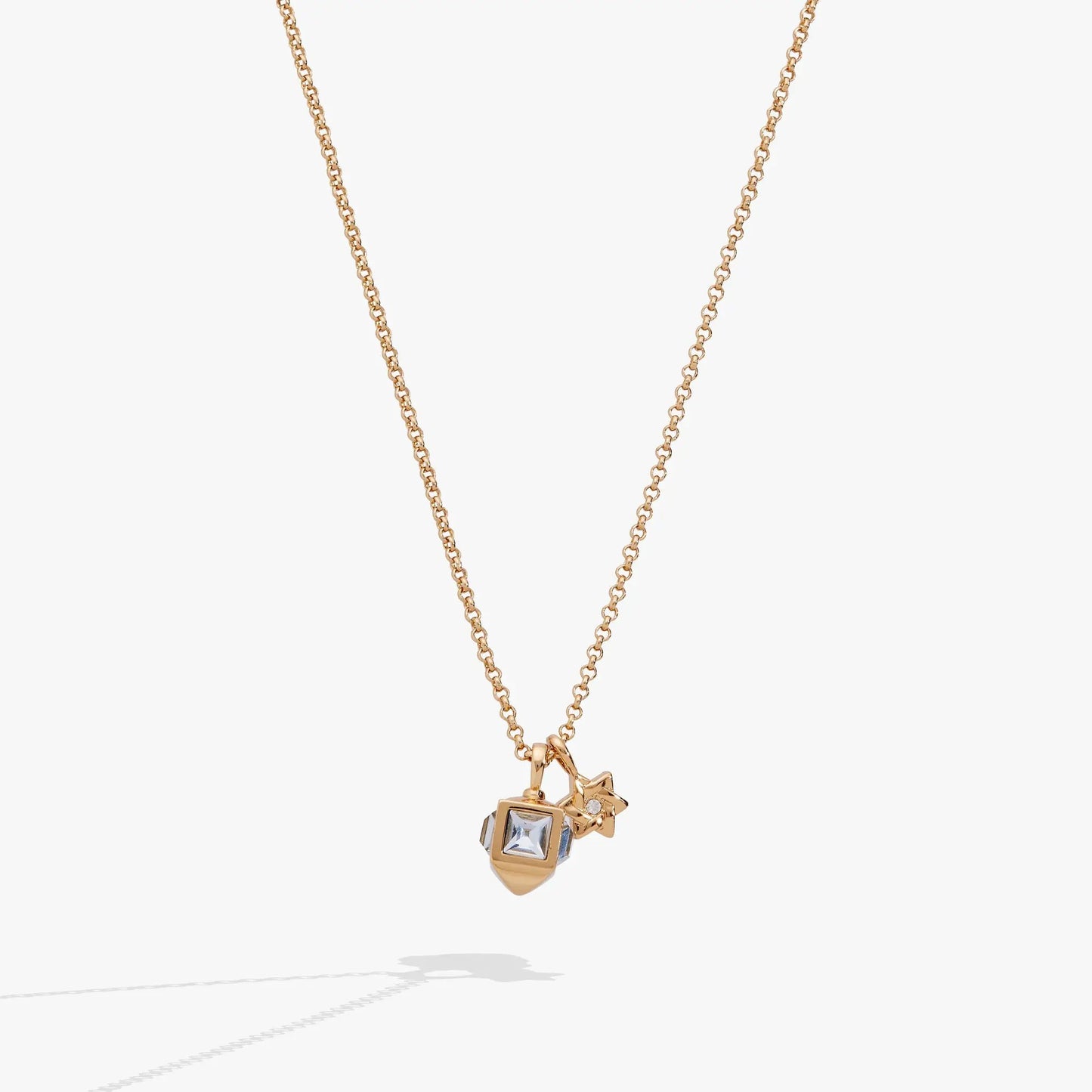 Gold-tone Hanukkah Star of David and Dreidel pendant necklace by ALEX AND ANI on Tampa Home & Garden Store