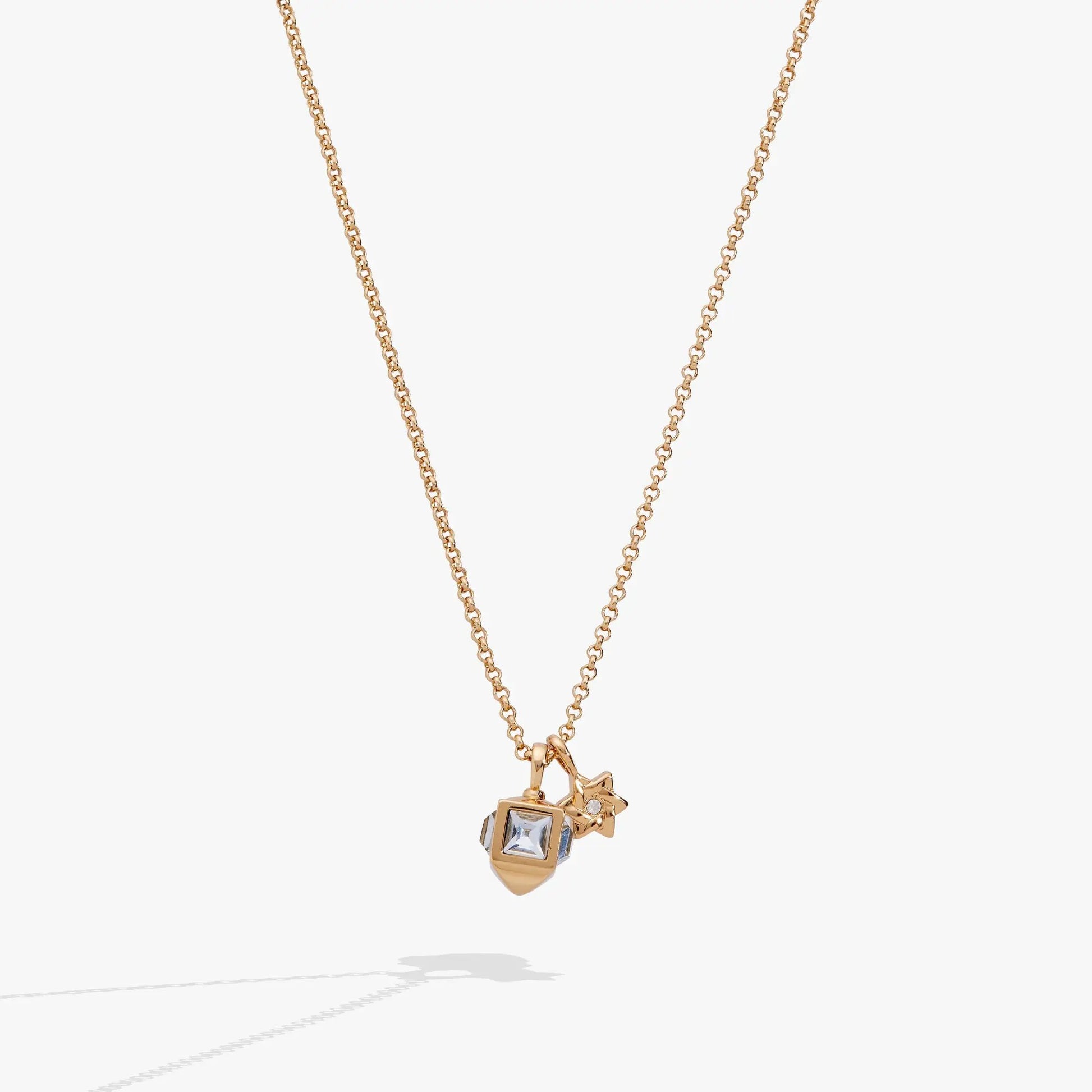 Gold-tone Hanukkah Star of David and Dreidel pendant necklace by ALEX AND ANI on Tampa Home & Garden Store