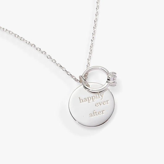 Alex and Ani Happily Ever After Duo Charm Pendant Necklace silver-tone round disc pendant on Tampa Home & Garden Store