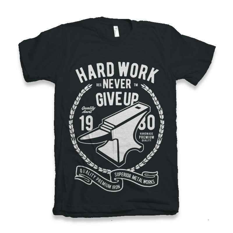 Hard Work Anvil men's black graphic tee with white anvil emblem bamboo viscose blend Spun Bamboo on Tampa Home & Garden Store
