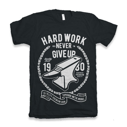 Hard Work Anvil men's black graphic tee with white anvil emblem bamboo viscose blend Spun Bamboo on Tampa Home & Garden Store