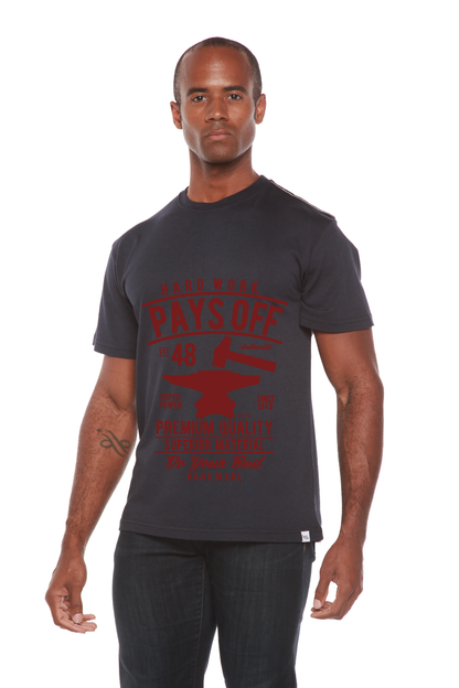 Men's black bamboo viscose/organic cotton graphic T-shirt by Spun Bamboo with red print on Tampa Home & Garden Store
