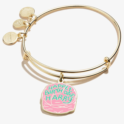 Harry Potter Celebrate Cake Bangle with gold-tone discs and Happy Birthday charm ALEX AND ANI on Tampa Home & Garden Store