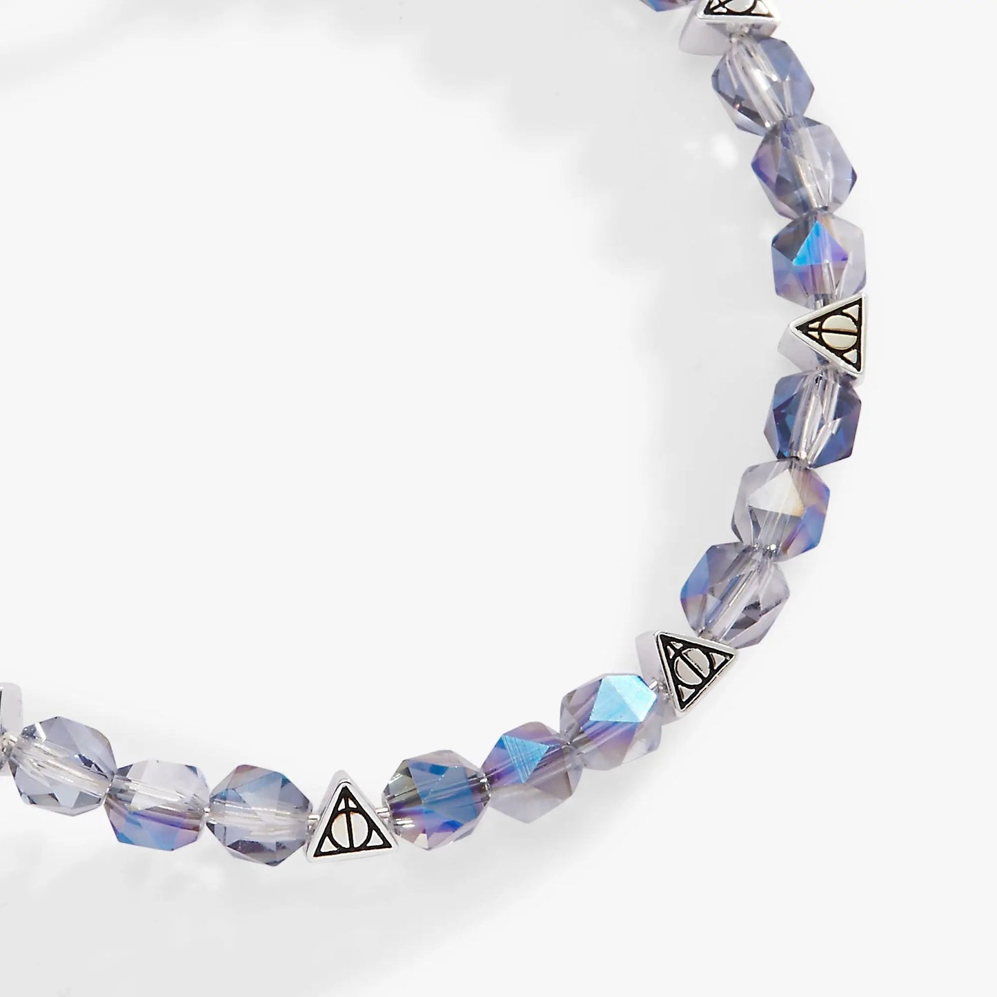 Harry Potter Deathly Hallows beaded bangle by ALEX AND ANI with purple faceted crystals on Tampa Home & Garden Store
