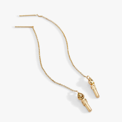 ALEX AND ANI Harry Potter Great Hall Candle Threader Earrings gold-tone chain on Tampa Home & Garden Store