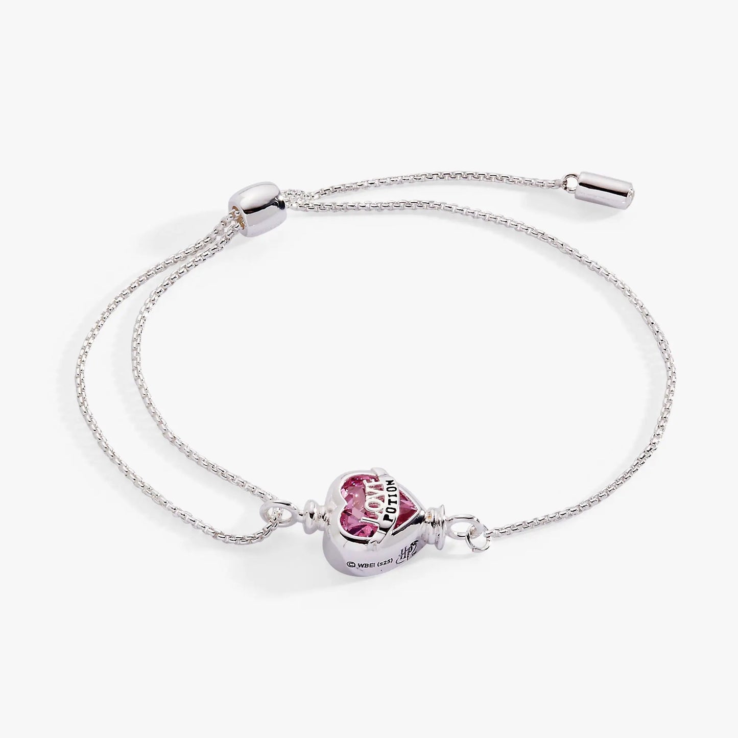 Bracelet Harry Potter Love Potion Pull Chain by Alex and Ani pink crystal charm silver tone on Tampa Home & Garden Store
