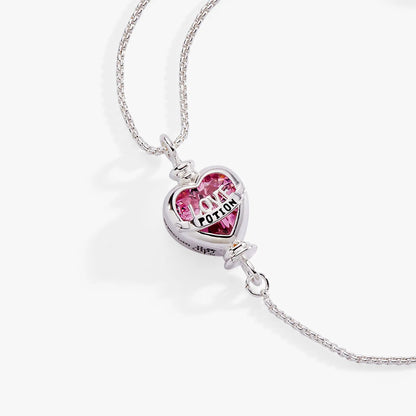 Alex and Ani Harry Potter Love Potion crystal pull chain bracelet with pink heart pendant on Tampa Home & Garden Store