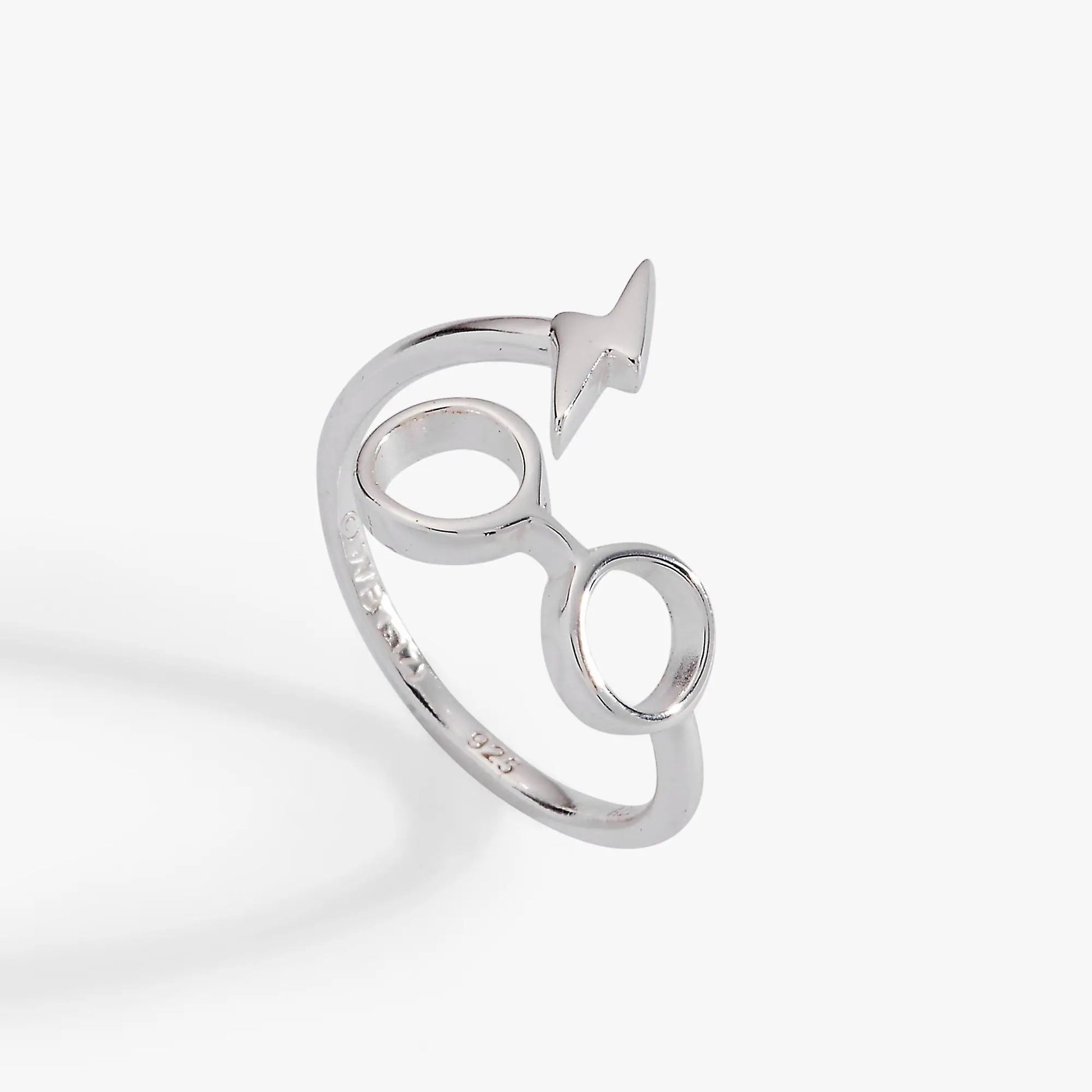 Harry Potter Glasses + Scar Ring Wrap, silver tone metal on Tampa Home & Garden Store