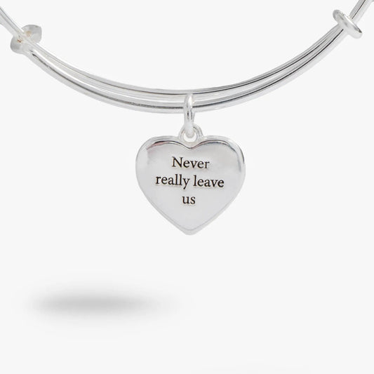 Harry Potter The Ones That Love Us charm bangle by Alex and Ani, silver, engraved heart pendant on Tampa Home & Garden Store