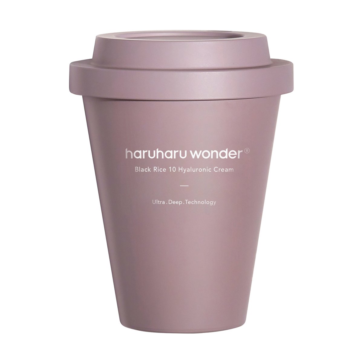 haruharu wonder Black Rice 10 Hyaluronic Cream container in mauve pink cup packaging on Tampa Home & Garden Store