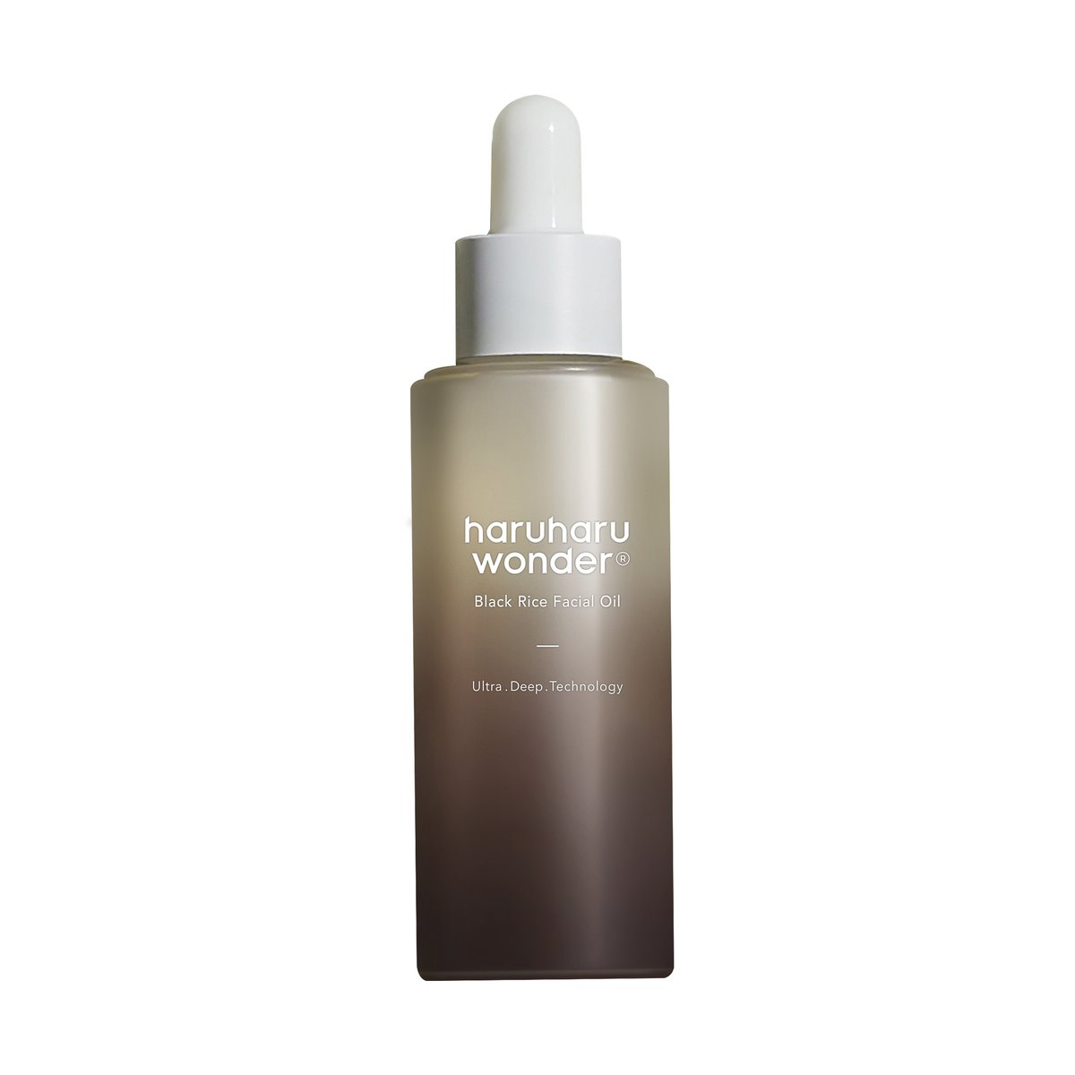 Facial Oil bottle with white dropper cap, brown glass haruharu wonder Black Rice Facial Oil on Tampa Home & Garden Store