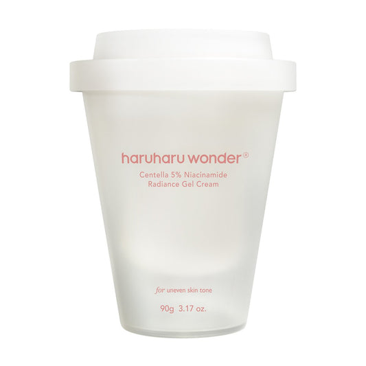 haruharu wonder Centella 5% Niacinamide Radiance Gel Cream 90g white jar with pink branding on Tampa Home & Garden Store