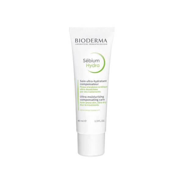 Bioderma Sebium Hydra face cream tube with green logo, non-comedogenic for oily skin on Tampa Home & Garden Store