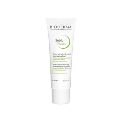 Bioderma Sebium Hydra face cream tube with green logo, non-comedogenic for oily skin on Tampa Home & Garden Store
