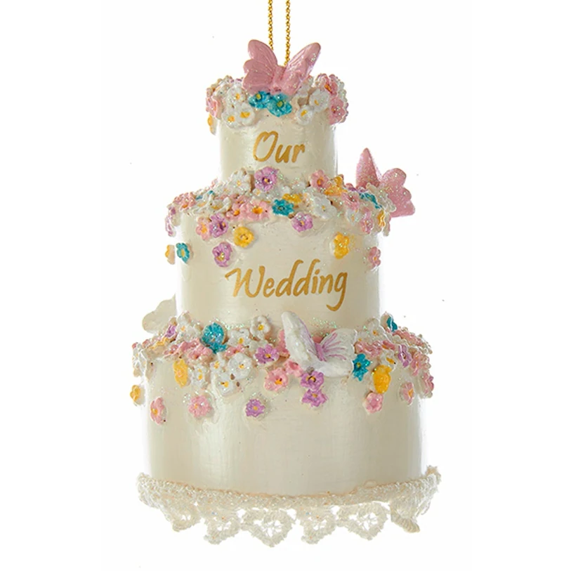 Adorno de pastel de bodas de resina de 3 pulgadas