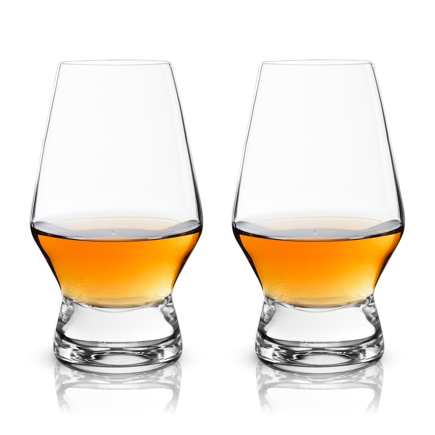 Set of Two Heavy Crystal Whiskey Tasting Glasses