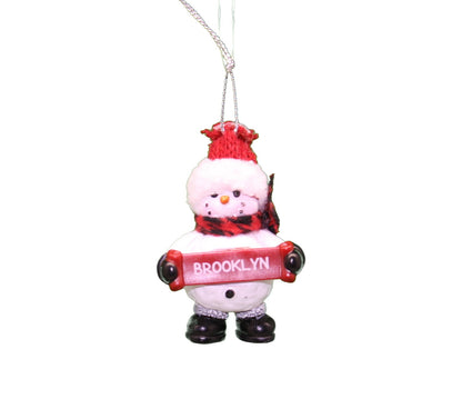 Adorno de muñeco de nieve acogedor (letras A - F) -