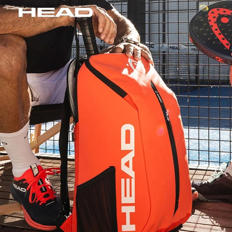 Tennis racket backpack 25L two-racket bag in orange with HEAD logo and mesh pocket on Tampa Home & Garden Store