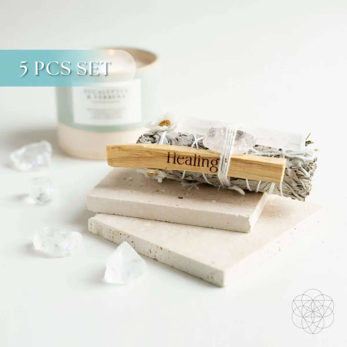 Heal My Heart - Holistic Healing Smudge Kit (5 pieces) - Tampa Home & Garden Store